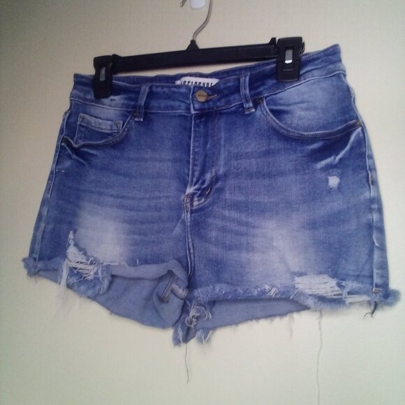 Disclosure Shorts 13 31 Denim Distressed Raw Hem Blue - Picture 3 of 15